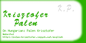 krisztofer palen business card